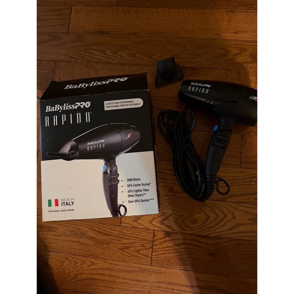 BabylissPro Rapido Hairdryer - open box - black - Picture 3 of 4